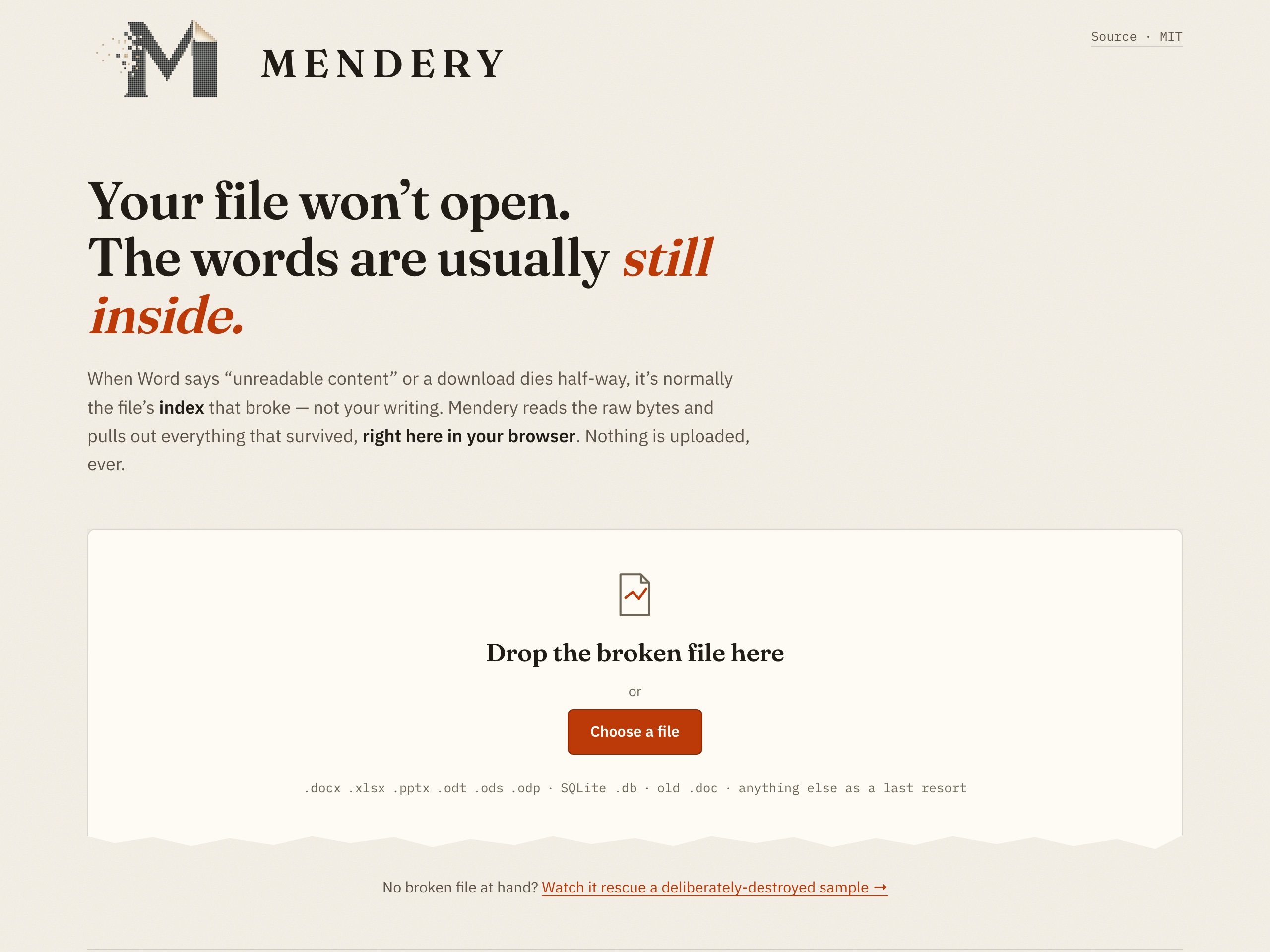Mendery — live site, designed and built by Viva Grafix
