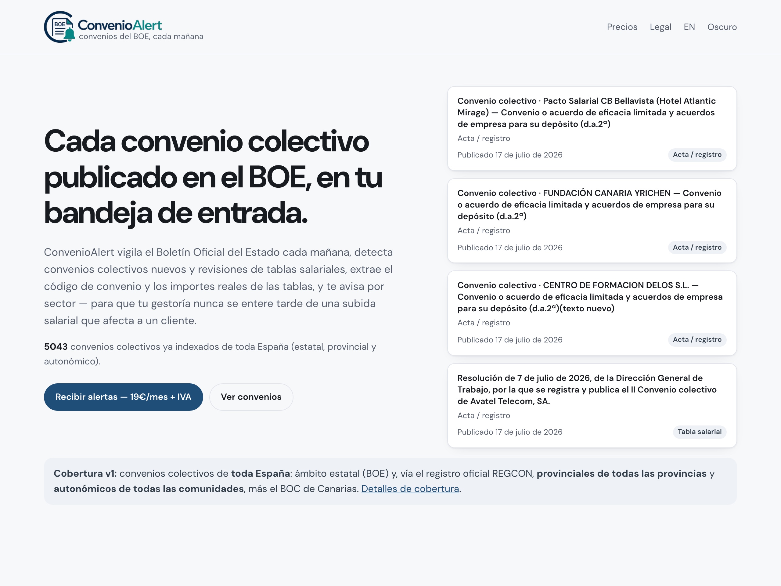 ConvenioAlert — live site, designed and built by Viva Grafix