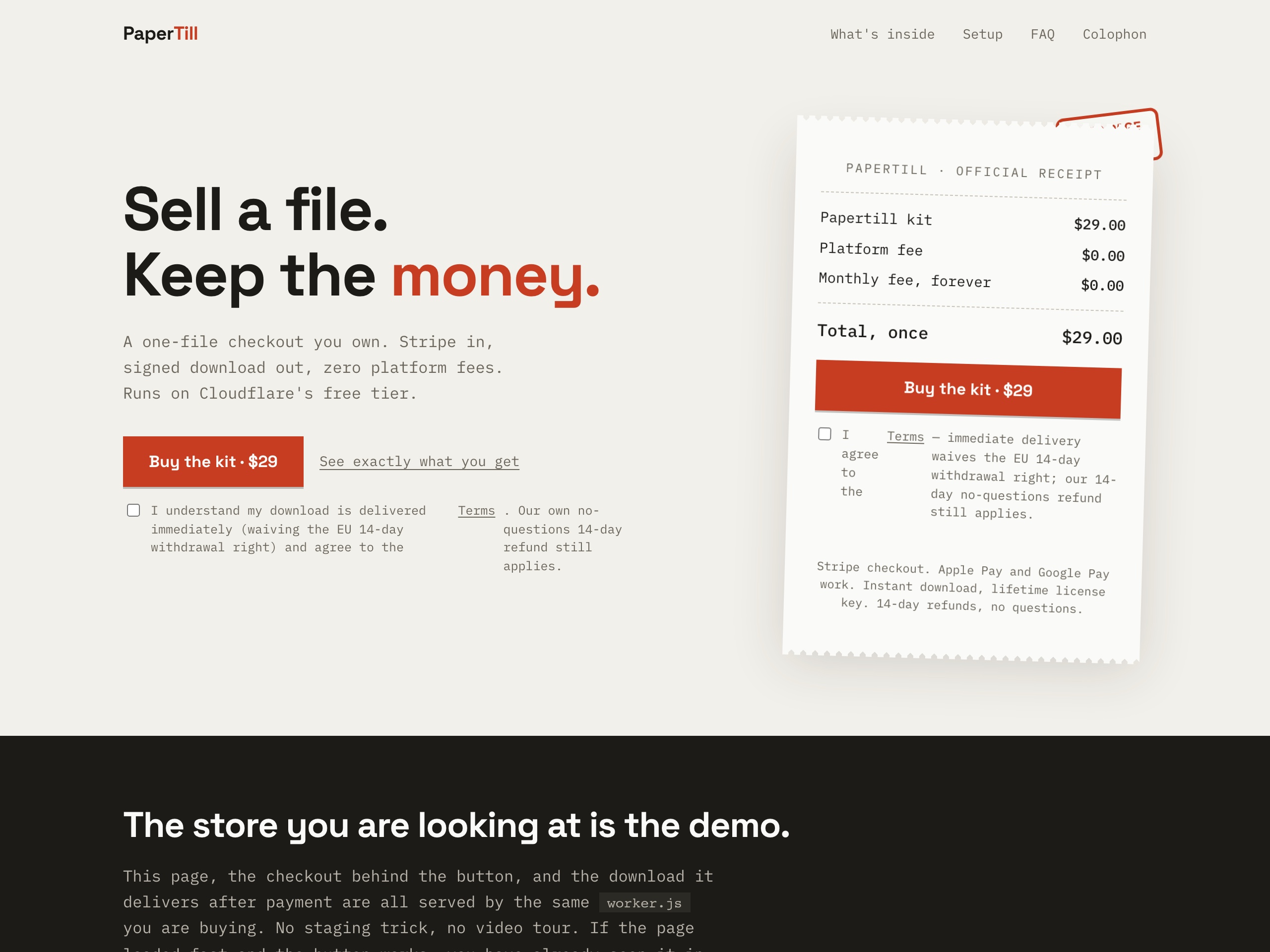 Papertill — live site, designed and built by Viva Grafix